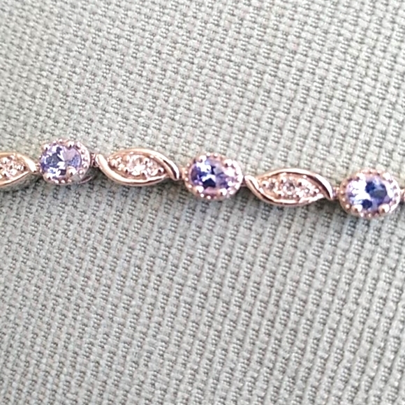 💜💗 TANZANITE AND CAMBODIAN ZIRCON BOLO BRACELET - Picture 2 of 7